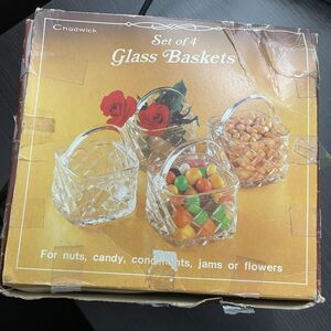 Chadwick Vintage Set Of 4‎ Glass Baskets